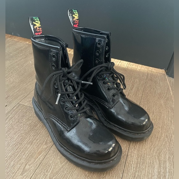 Doc Martens 1460 Rainbow Patent boots - Picture 3 of 4
